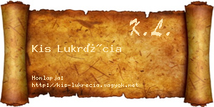 Kis Lukrécia névjegykártya